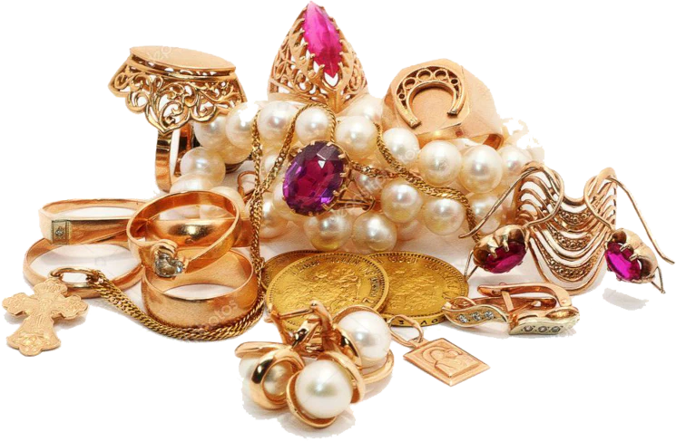 Pila de joyas y alhajas